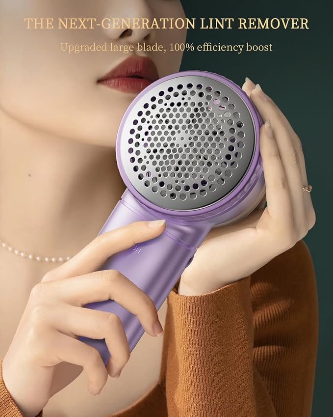 Fabric Shaver with Lint Brush, Large Lint Shaver with Digital Display | - Image 2