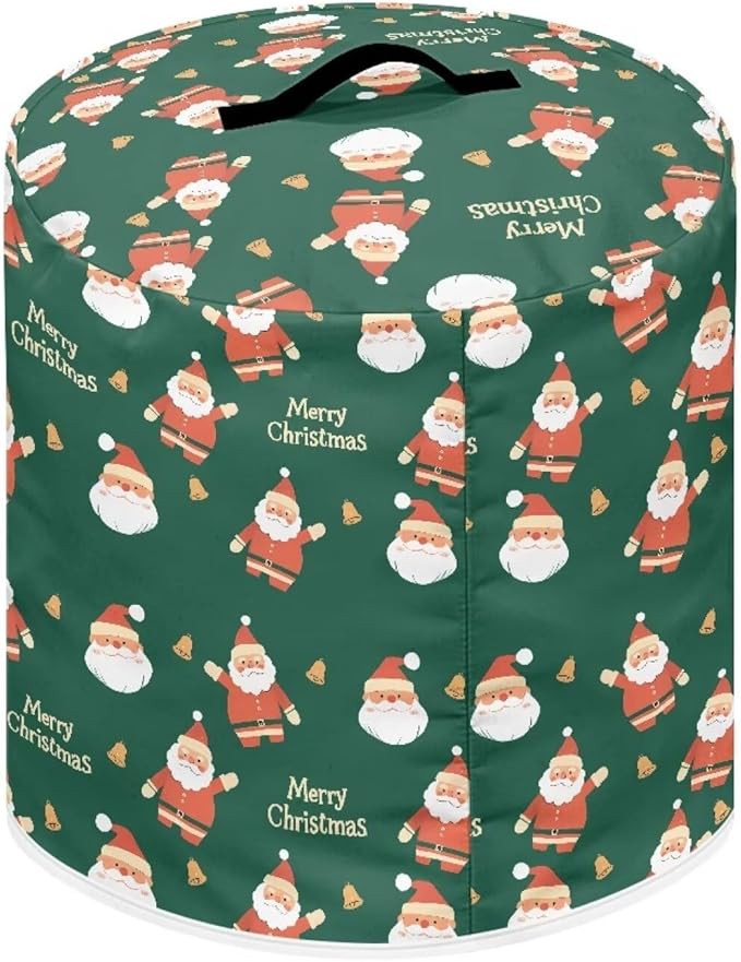 Pressure Cooker Cover for Women,Santa Claus Insulated Rice Cooker Cover with Easy to Clean Lining Stain Resistant Dust Cover with Pockets for Instant Pot 3 Quart Appliance Cover