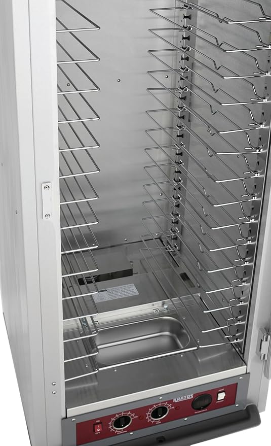 Kratos Premium Full Size Universal Insulated Commercial Heated Holding and Proofing Cabinet, Accepts Full Size Sheet Pans and Food Pans, Clear Door, 120V, 2000W (28W-235)