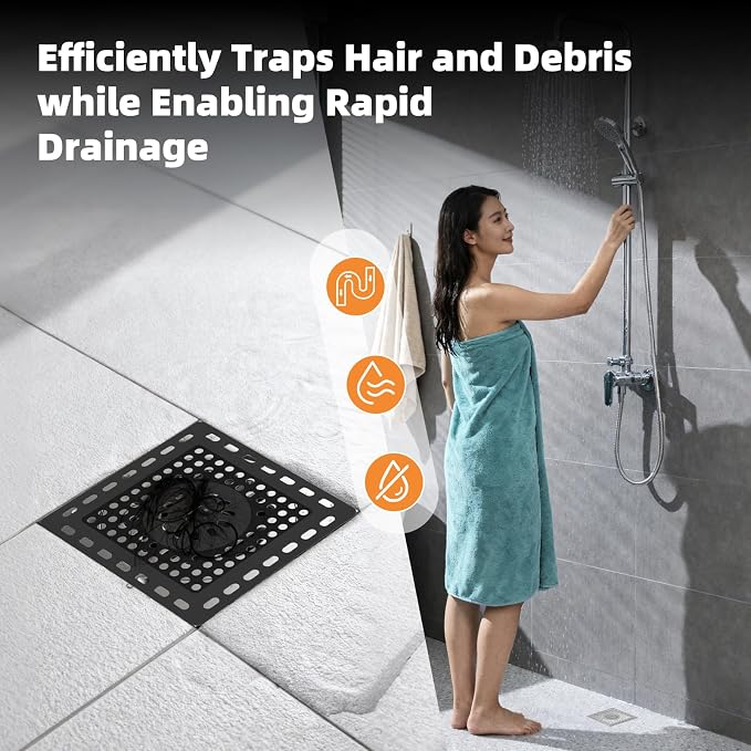 Hibbent Upgraded Shower Drain Hair Catcher, Shower Cover - Image 9