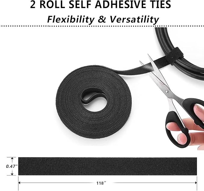N NOROCME 192 PCS Cable Management Kit 4 Wire Organizer Sleeve | 11 Cable Holder - Image 7