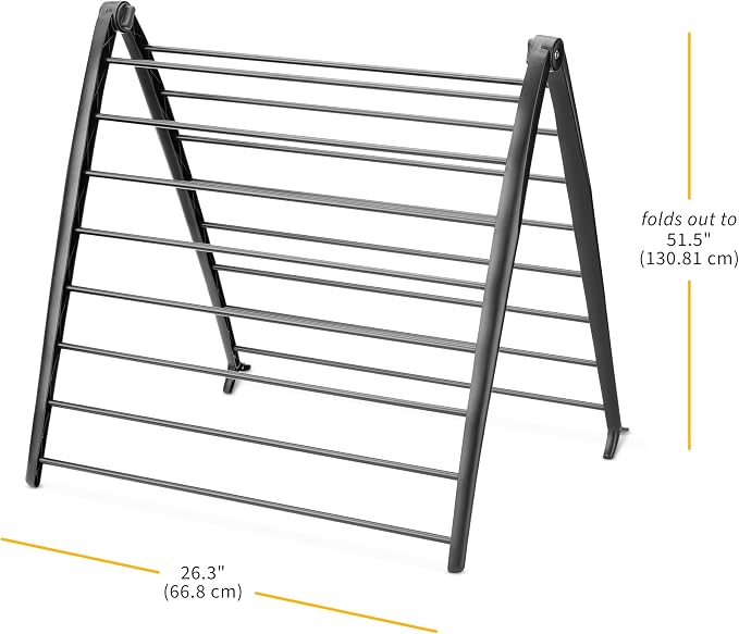 Whitmor Spacemaker Folding Drying Rack, Indoor Clothes Organizer - Image 7