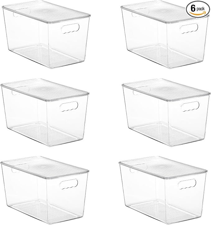 Vtopmart 6 Pack Clear Stackable Storage Bins by Vtopmart