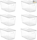 Vtopmart 6 Pack Clear Stackable Storage Bins by Vtopmart