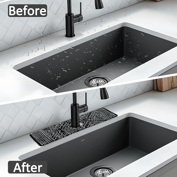 2PCS 15" X 5.5" Kitchen Sink Splash Guard Faucet Mat Aztec Super Absorbent Fast - Image 7