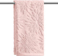 Artoid Mode 1 Pc Pink 3D Dahlia Floral Jacquard Hand Towels by ArtoidMode