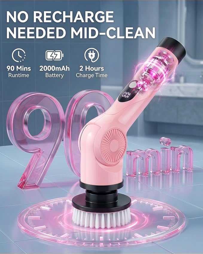 Electric Spin Scrubber, 3-Speed Shower Scrubber - Image 5
