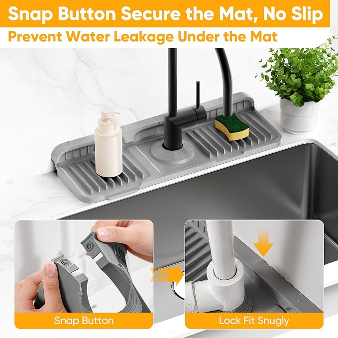 14.6 inch Faucet Mat for Kitchen Sink Splash GuardKitchen Sink Faucet Mat - Image 4