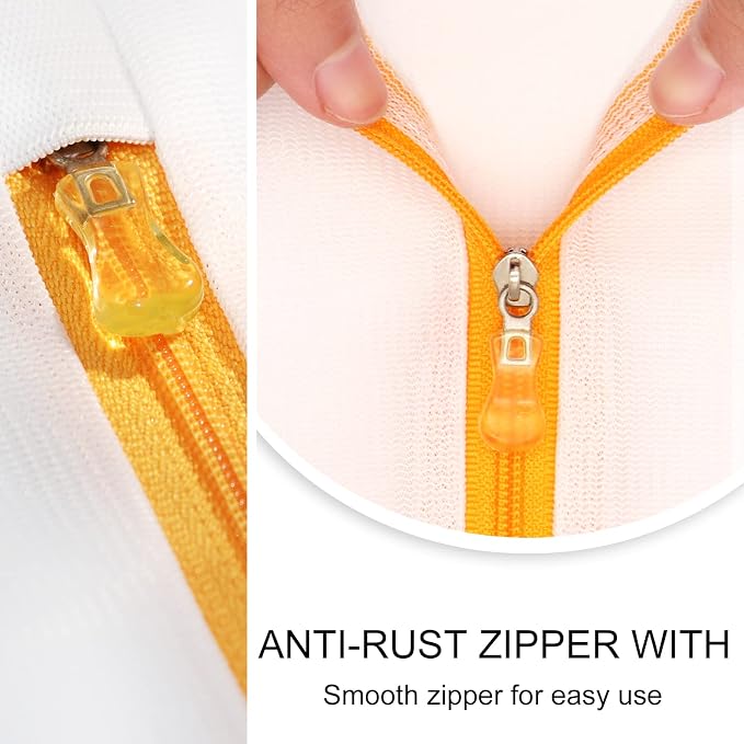 Mesh Laundry Bags 3pcs 12 * 9 Inch Wash Bag Colorful Zipper - Image 5