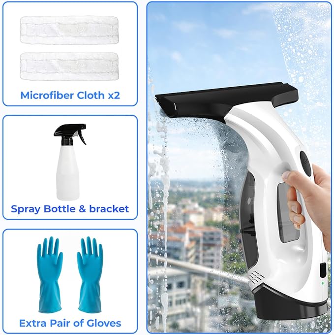 Window Vacuum Squeegee Cordless, Electric Window Cleaner Squeegee - Image 4