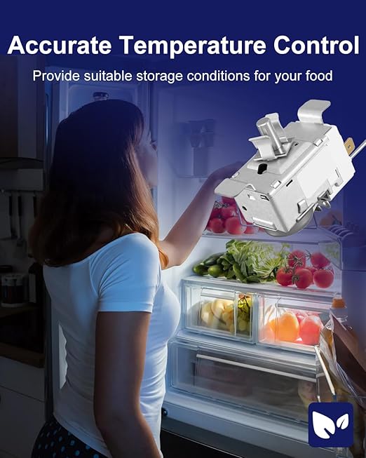 Fridge Temperature Control Fit for GE A3316ABSERBB CTH14CYBERAA GTE16BBZBRWW, Refrigerator Thermostat Control Replace WR09X20002 WR09X10042 WR09X10027 AH288218 EA288218