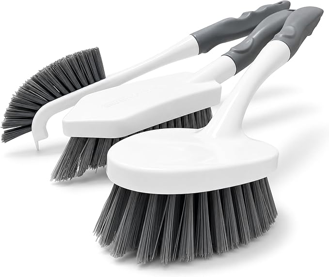 3PCS Heavy Duty Scrub Brush Set by Bluocean