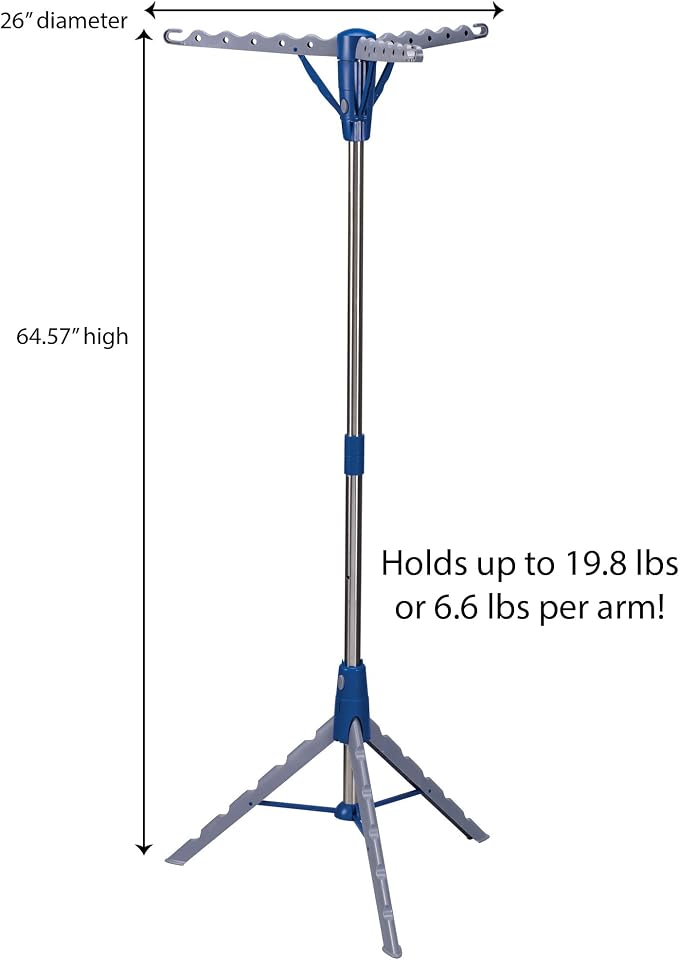 Household Essentials 5009-1 Collapsible Portable Indoor Tripod Clothes Drying - Image 2