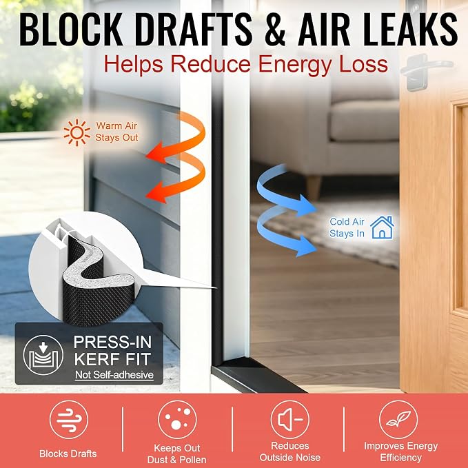 Litaibai Kerf Weather Stripping Door Seal - Image 3