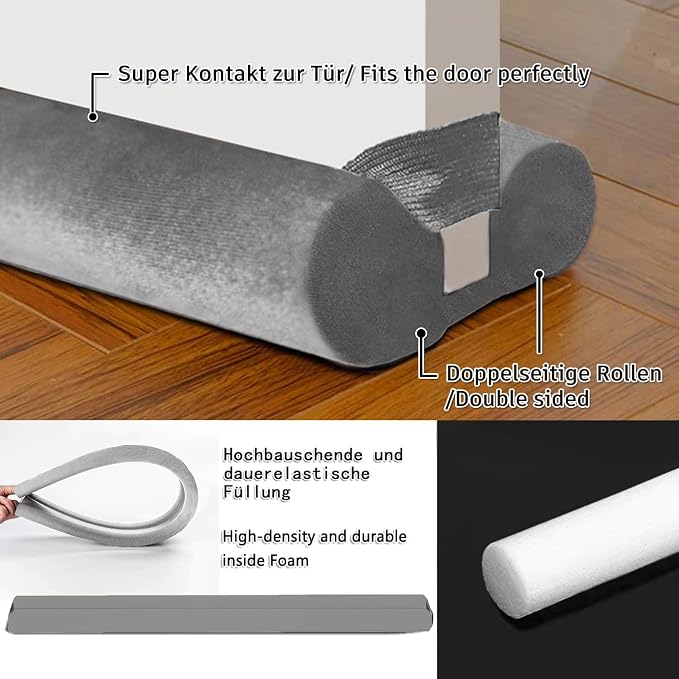 BKSAI Door Draft Stopper for Doors 29-35" No Adhesive Draft Stopper for Bottom - Image 9