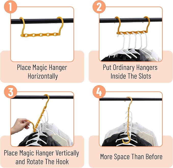 Mr. Pen- Space Saving Hangers, 360° Rotating Hooks | Magic Cascading Hanger - Image 5