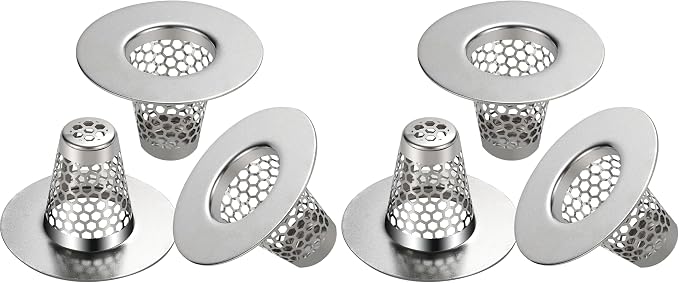 Bathroom Sink Drain Strainers for 1.1"-1.25" Depth Than 1.6" Drain Hole Catcher by Anteecana