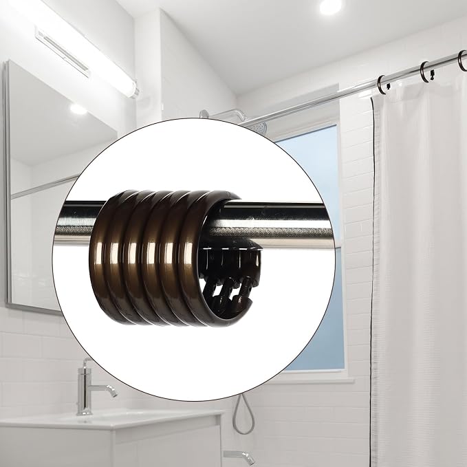 Bronze Shower Curtain Hooks Rings, Plastic Shower Curtain Hooks - Image 6