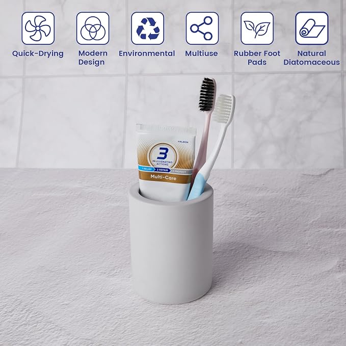 Drying Stone Toothbrush Holder, Diatomite Toothbrush Holders - Image 8