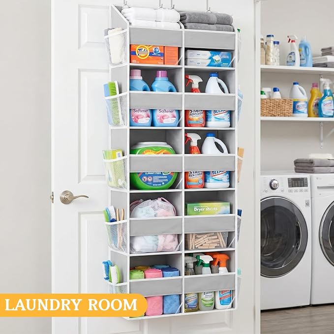 5-Tier Over Door Organizer, 10-Compartment Wide Storage Rack | 20" wide - Image 7