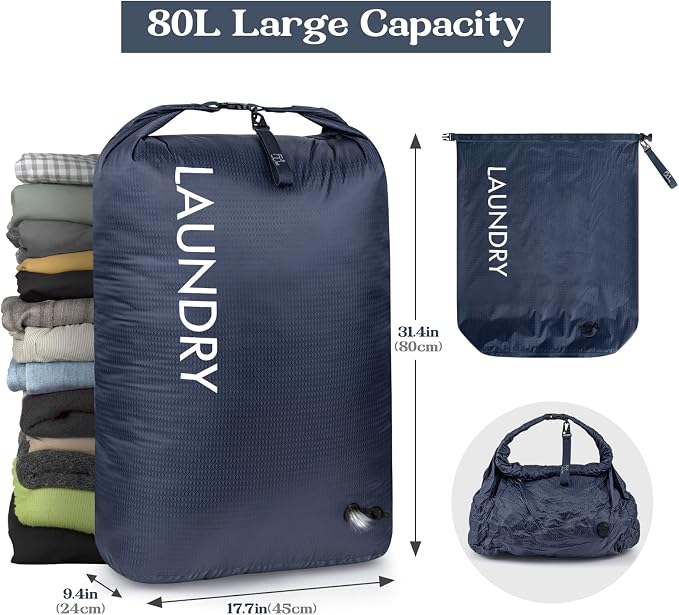 Compression Laundry Bag, Waterproof Travel Storage - Image 3