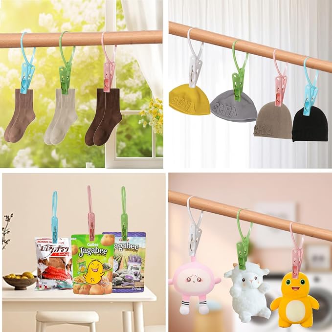 24 Pack Plastic Clothes Pins Heavy Duty Outdoor - Image 7