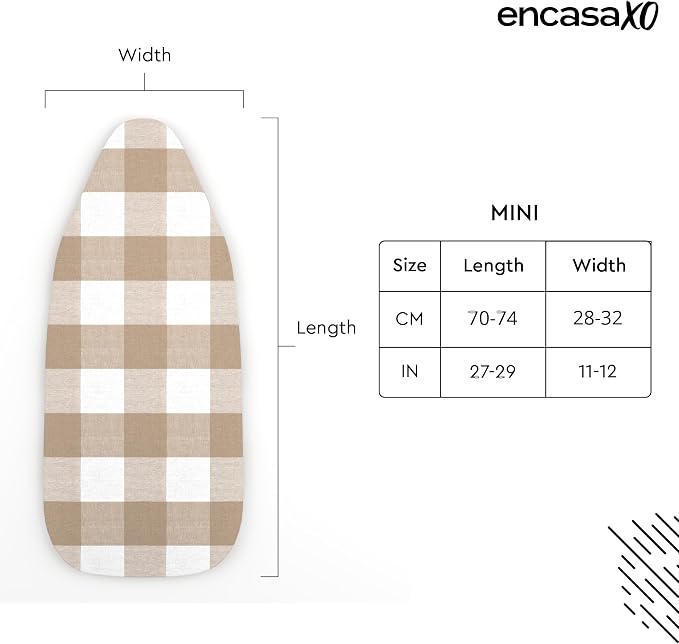 Encasa XO Ironing Board Cover and Pad, Thick Felt 28"x12" - Image 2