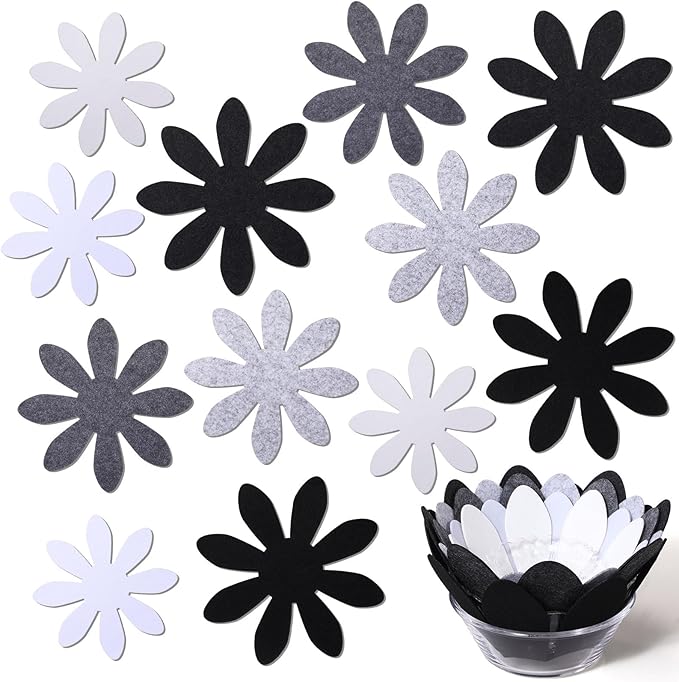 Queekay 12 Pcs Felt Pot and Pan Protectors 12/14/16 Inch Larger Thicker Pan Protector Pads, Colorful Pot Separators for Stacking Cookware Organizing Protecting(Black Gray)