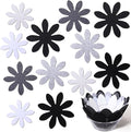 Queekay 12 Pcs Felt Pot and Pan Protectors 12/14/16 Inch Larger Thicker Pan Protector Pads, Colorful Pot Separators for Stacking Cookware Organizing Protecting(Black Gray)