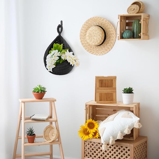 Honeydak 3 Hanging Baskets, Cotton Rope - Image 6