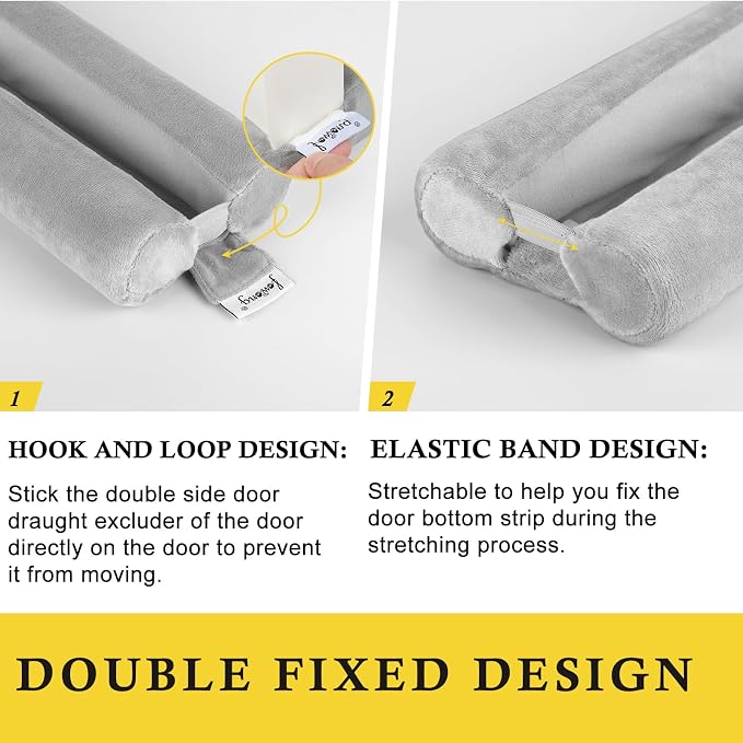 fowong Under Door Draft Stopper 30"-36", Adjustable Noise Stopper, Dust & Light - Image 3