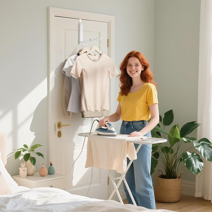 BAKON Over The Door Hanger Folding Clothes Drying Rack, Dorm Room Essentials - Image 9