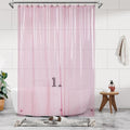 Barossa Design Extra Long Clear Pink Shower Curtain Liner 72x84 by BarossaDesign