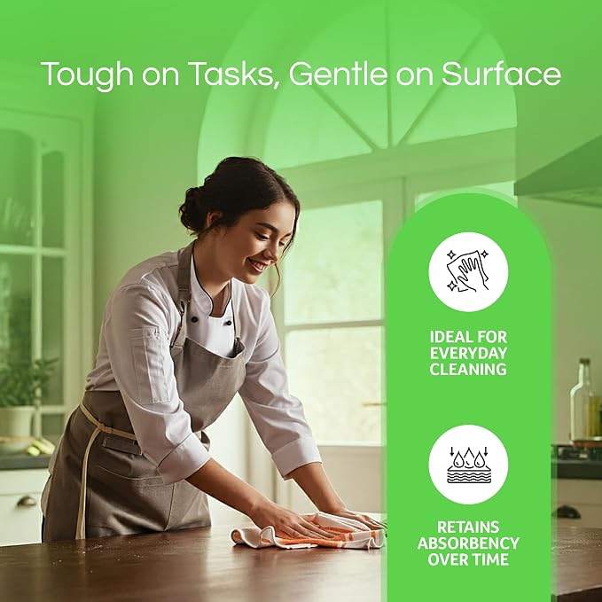Towels N More 24-Pk 16x19 30 Oz. Absorbent Cotton Kitchen Bar Mop Towels - Image 4