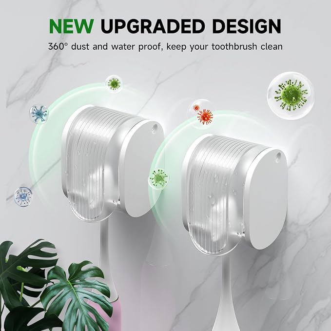 6 Pcs Toothbrush Holders Wall Mounted, Single Slot Design, Shower Self Adhesive - Image 2