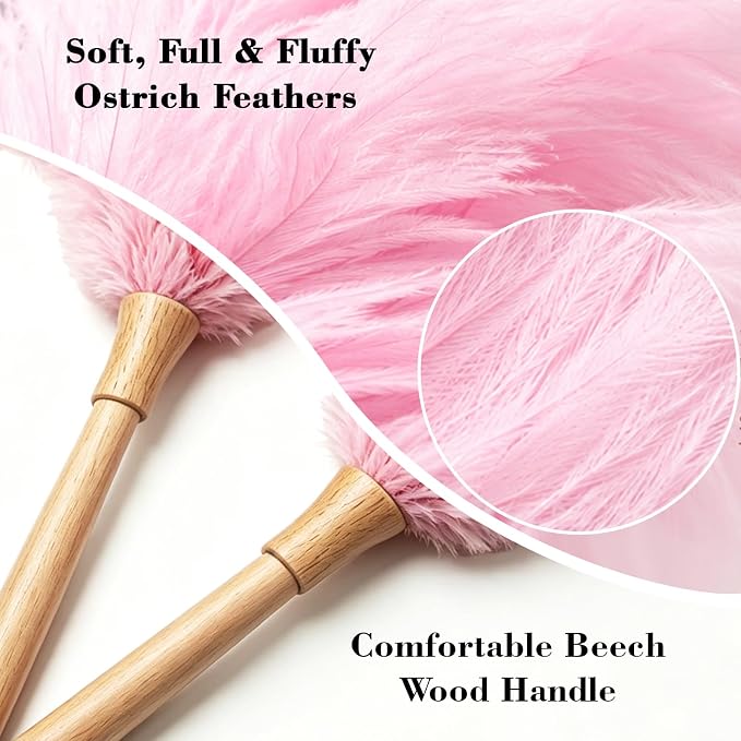 NCEDN Pink Ostrich Feather Duster 32cm – Soft Feather Duster - Image 3