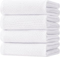 Homaxy 100% Cotton Oversized Waffle Weave Kitchen Towels 4-Pack, Ultra Soft by Homaxy