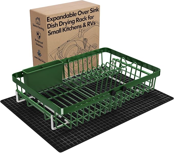 Green Dish Drying Rack Over The Sink by MAJALiS
