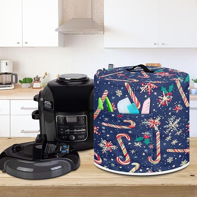 Candy Canes Dust Cover Instant Pot Heavy Duty Waterproof Dust Pressure Cooker Cover Case for Instant Pot Pressure Cooker Instant Pot Appliance Covers Pressure Cooker Size L