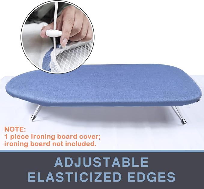 VividPaw Tabletop Ironing Board Cover and Pad 12.5 x 32, Elastic Edge, Silicone - Image 3