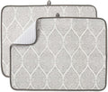 FRESHMINT Dish Drying Mats 2 Pack, Modern Medallion | Quick Dry, Ultra Absorbent by FRESHMINT