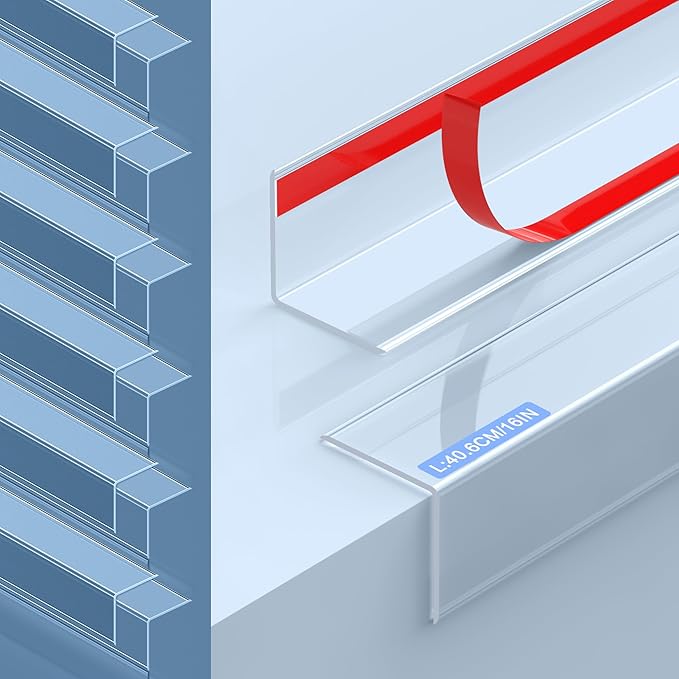 12PCS Clear Self-Adhesive Night Stand Corner Protectors，Corner Guards & Edge Protector for Wall Door Frame Cabinet Baseboard & Door, Table, Stair (16" X 1.18")