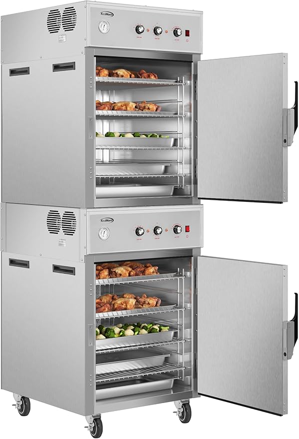 KoolMore Commercial Full-Size Two Door Cook and Hold Oven 3,000 W and 208/240V, UL Listed in Stainless-Steel (KM-CCAH3-2D)