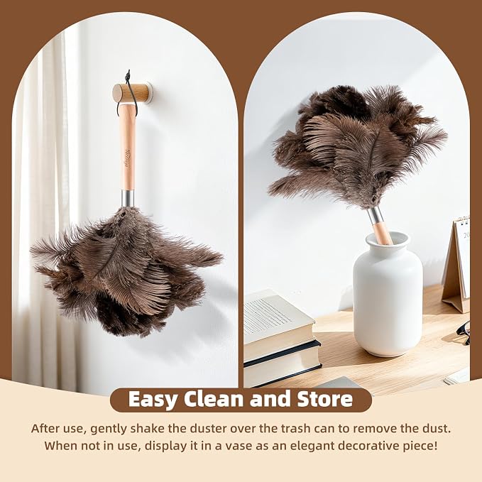 2 Pack Ostrich Feather Dusters for Cleaning - Image 7