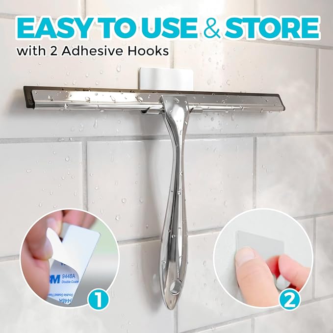 2pcs Shower Squeegee for Glass Doors - Image 6