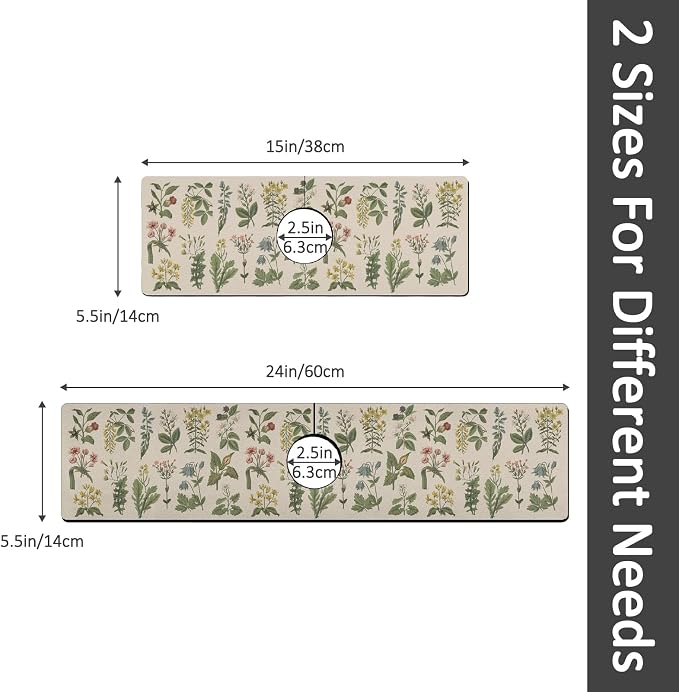 15" X 5.5" Kitchen Sink Splash Guard Faucet Mat Floral Super Absorbent Fast - Image 7