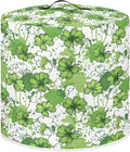 Xoenoiee Green Paint Shamrock Pattern Kitchen Appliance Dust Cover with Pockets, St. Patrick's Day Electric Pressure Cooker Cover Compatible with Crock Pot, Rice Cooker, for 3 Qt Pot