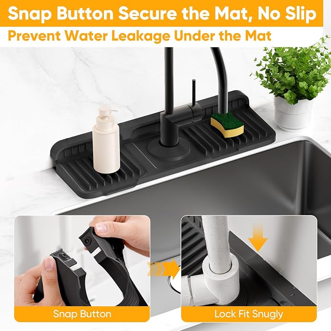 14.6 inch Faucet Mat for Kitchen Sink Splash GuardKitchen Sink Faucet Mat - Image 4