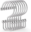 Shower Curtain Hooks, Durable Rust Proof Silver Shower Curtain Hooks, Shower by Goowin