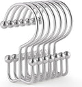 24 Pcs Shower Curtain Hooks, Goowin Shower Curtain Rings, Durable Silver Shower by Goowin